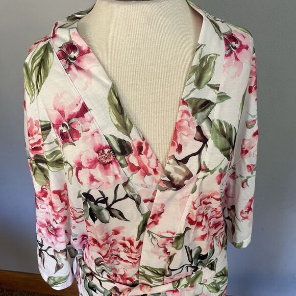 Show Me Your Mumu Brie Robe Garden of Bloom Floral Lightweight One Size Belted - Picture 8 of 12